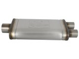 aFe MACH Force XP SS Muffler 3in Center Inlet / 2.5in Dual Outlets 18in L x 9in W x4in H Body thumbnail 6
