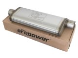 aFe MACH Force XP SS Muffler 3in Center Inlet / 3in Offset Outlet 22in L x 9in W x4in H Body thumbnail 2