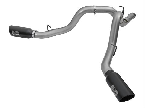 aFe LARGE Bore HD 4in Dual DPF-Back SS Exhaust w/Black Tip 16-17 GM Diesel Truck V8-6.6L (td) LML thumbnail 8