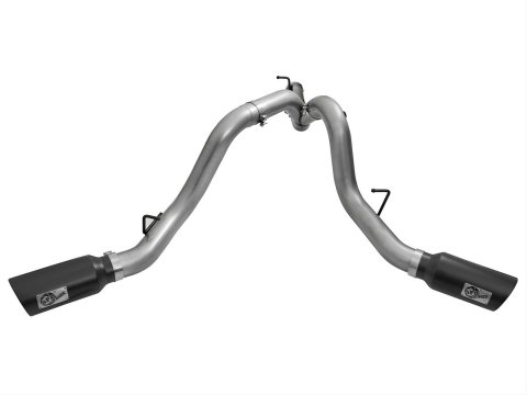 aFe LARGE Bore HD 4in Dual DPF-Back SS Exhaust w/Black Tip 16-17 GM Diesel Truck V8-6.6L (td) LML thumbnail 9