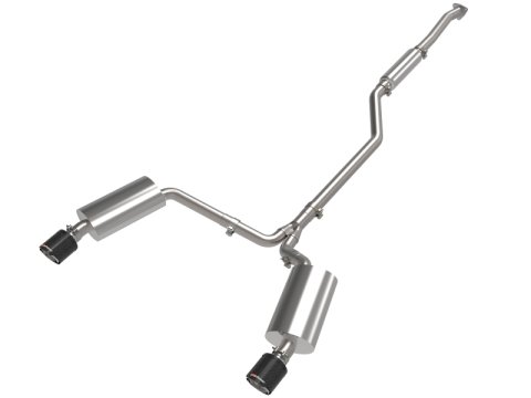 aFe 09-14 Acura TSX L4 2.4L Takeda 2-1/2in to 2-1/4in 304 SS Cat-Back Exhaust System w/ CF Tips thumbnail 1