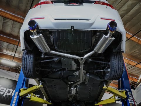 aFe 09-14 Acura TSX L4 2.4L Takeda 2-1/2in to 2-1/4in 304 SS Cat-Back Exhaust System w/ CF Tips thumbnail 3