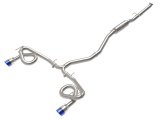 aFe POWER Takeda 22-23 Honda Civic Si I4-1.5L (t) 2.5in to 3in 304 SS CB Exhaust - Blue Flame Tips thumbnail 2