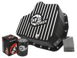 aFe 011-16 GM Diesel Trucks V8-6.6L LML Engine Oil Pan Black POWER Pro Series w/ Machined Fins thumbnail 1