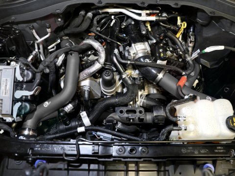 aFe 20-23 Ford Explorer ST V6 3.0L (tt) BladeRunner Aluminum Hot and Cold Charge Pipe Kit - Black thumbnail 3
