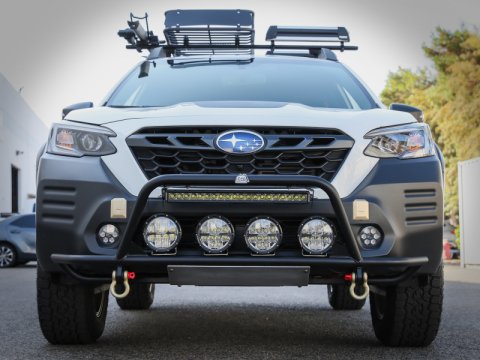 aFe POWER 15-19 Subaru Outback H4 2.5L / H6 3.6L Terra Guard Front Bumper - Black thumbnail 4