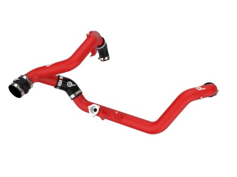 aFe Bladerunner 2-1/4 IN Aluminum Hot Charge Pipe Black 20-23 Ford Explorer/Explorer ST - Red thumbnail 1