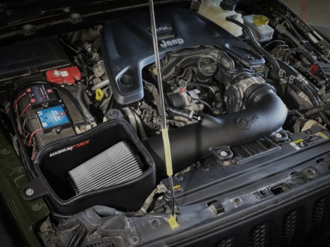 aFe Magnum FORCE Stage-2 Pro Dry S Cold Air Intake System Jeep Wrangler (JL) 18-23 V6-3.6L thumbnail 3