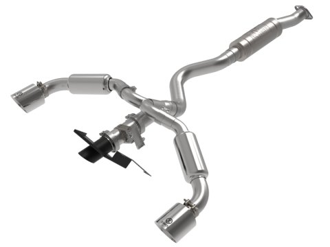 aFe 23-24 Toyota GR Corolla L3 1.6L (t) Gemini XV 3in to 2-1/2in Cat Back Exhaust w/ Polished Tips thumbnail 1
