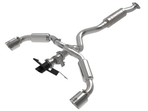 aFe 23-24 Toyota GR Corolla L3 1.6L (t) Gemini XV 3in to 2-1/2in Cat Back Exhaust w/ Polished Tips thumbnail 2