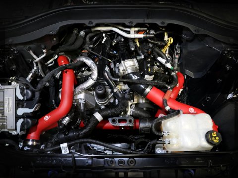 aFe 22-23 Ford Explorer BladeRunner Aluminum Hot and Cold Charge Pipe Kit - Red thumbnail 2