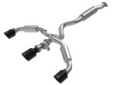 aFe 23-24 Toyota GR Corolla L3 1.6L (t) Gemini XV 3in to 2-1/2in Cat Back Exhaust w/ Black Tips thumbnail 1