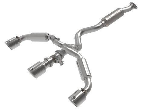 aFe 23-24 Toyota GR Corolla L3 1.6L (t) Gemini XV 3in to 2-1/2in Cat Back Exhaust w/ Polished Tips thumbnail 2