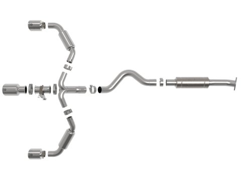 aFe 23-24 Toyota GR Corolla L3 1.6L (t) Gemini XV 3in to 2-1/2in Cat Back Exhaust w/ Polished Tips thumbnail 5