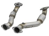 aFe POWER 14-18 Chevrolet Corvette C7 & Z06 Twisted Steel 3in 304 Stainless Steel Mid Pipe w/ Cat thumbnail 3