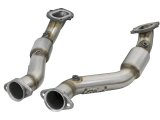 aFe POWER 14-18 Chevrolet Corvette C7 & Z06 Twisted Steel 3in 304 Stainless Steel Mid Pipe w/ Cat thumbnail 8