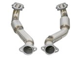 aFe POWER 14-18 Chevrolet Corvette C7 & Z06 Twisted Steel 3in 304 Stainless Steel Mid Pipe w/ Cat thumbnail 9