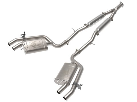 aFe 22-23 Kia Stinger L4-2.5L Turbo Gemini XV 3in to Dual 2-1/2in Cat-Back Exhaust System w/ Cut-Out thumbnail 2