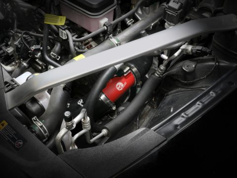 aFe BladeRunner 22-23 Kia Stinger L4-2.5L (t) Aluminum Hot and Cold Charge Pipe Kit - Red thumbnail 8