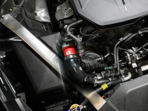 aFe BladeRunner 22-23 Kia Stinger L4-2.5L (t) Aluminum Hot and Cold Charge Pipe Kit - Red thumbnail 9