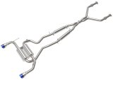aFe 14-15 Infiniti Q50 V6 3.7L Takeda 2-1/2in 304 SS Cat-Back Exhaust System w/ Blue Flame Tips thumbnail 1
