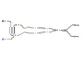 aFe 14-15 Infiniti Q50 V6 3.7L Takeda 2-1/2in 304 SS Cat-Back Exhaust System w/ Blue Flame Tips thumbnail 2