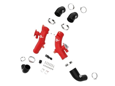 aFe 23-24 Toyota Sequoia V6-3.4L Hybrid BladeRunner 2.5in Aluminum Hot Charge Pipe - Red thumbnail 9