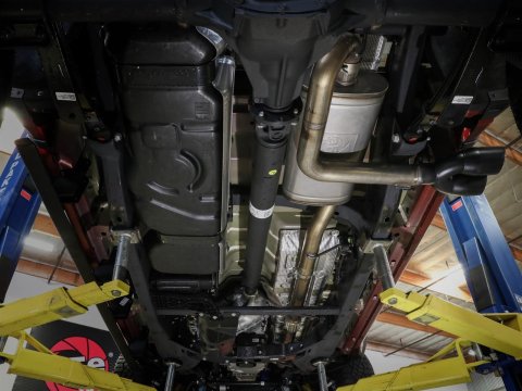 aFe 23-24 L4 GM Colorado/Canyon Rebel Series 3 IN 304 Stainless Steel Cat-Back System w/Black Tip thumbnail 3