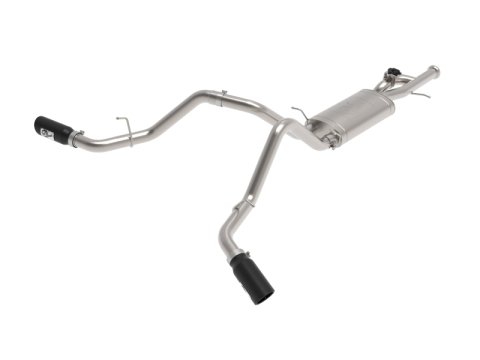 aFe Gemini XV 3in 304 SS Cat-Back Exhaust w/ Cutout 09-18 GM Trucks 4.3L/4.8L/5.3L w/ Black Tips