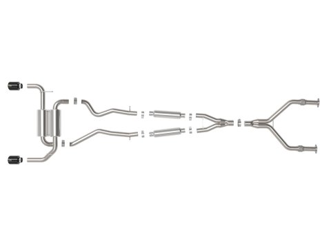 aFe 14-15 Infiniti Q50 V6 3.7L Takeda 2.5in 305 SS Cat Back Exhaust System w/ Black Tips thumbnail 4