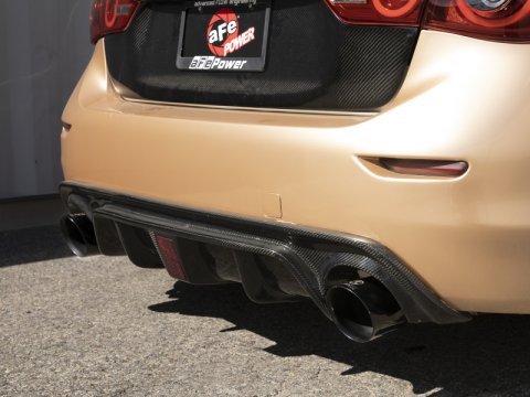 aFe 14-15 Infiniti Q50 V6 3.7L Takeda 2.5in 305 SS Cat Back Exhaust System w/ Black Tips thumbnail 9