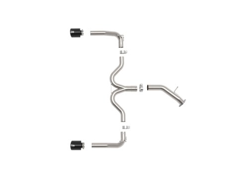 aFe 20-21 Kia Forte GT 1.6L 3in-2.5in 304 Stainless Steel Axle-Back Exhaust w/ Black Tips thumbnail 2