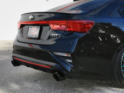 aFe 20-21 Kia Forte GT 1.6L 3in-2.5in 304 Stainless Steel Axle-Back Exhaust w/ Black Tips thumbnail 3