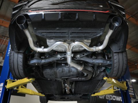 aFe 20-21 Kia Forte GT 1.6L 3in-2.5in 304 Stainless Steel Axle-Back Exhaust w/ Black Tips thumbnail 5