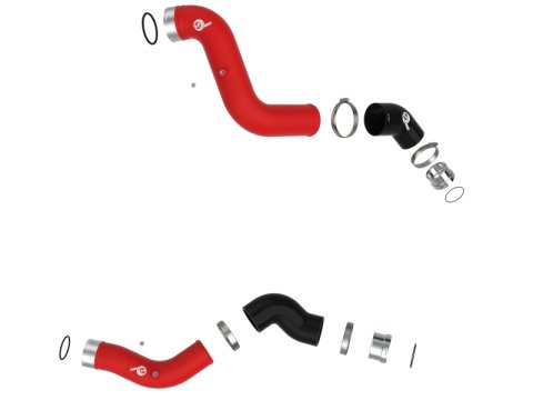 aFe 23-25 GM Colorado/Canyon L4-2.7L (t) BladeRunner Aluminum Hot & Cold Charge Pipe Kit - Red thumbnail 5