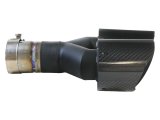 aFe Takeda 2.5in 304 Stainless Steel Clamp-on Exhaust Tip Driver side 2.5in Inlet 4in Dual-Carbon thumbnail 2
