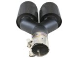 aFe Takeda 2.5in 304 Stainless Steel Clamp-on Exhaust Tip Driver side 2.5in Inlet 4in Dual-Carbon thumbnail 4