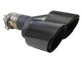 aFe Takeda 2.5in 304 Stainless Steel Clamp-on Exhaust Tip Passenger Side 2.5in Inlet 4inDual-Carbon thumbnail 1