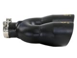 aFe Takeda 2.5in 304 Stainless Steel Clamp-on Exhaust Tip Driver Side 2.5in Inlet 4inDual-Black thumbnail 3