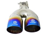 aFe Takeda 2.5in 304 Stainless Steel Clamp-on Exhaust Tip Passenger Side 2.5in Inlet 4inDual - Blue thumbnail 3