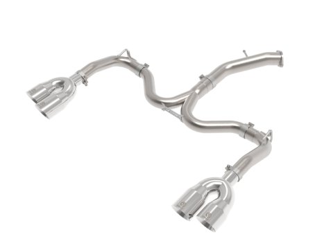 aFe 22-24 Kia Forte GT 1.6L 3in-2.5in 304 Stainless Steel Axle-Back Exhaust w/ Polished Tips thumbnail 1