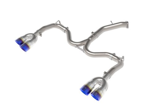 aFe 22-24 Kia Forte GT 1.6L 3in-2.5in 304 Stainless Steel Axle-Back Exhaust w/ Blue Flame Tips thumbnail 1