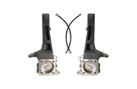 MaxTrac 03-18 Toyota 4Runner 2WD 4in Front Lift Spindles w/Extended DOT Compliant Brake Lines