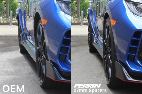 PERRIN 17-25 Honda Civic Type R / 22-26 Acura Integra Type S 64.1mm 5x120 Wheel Spacers 27mm - Pair thumbnail 1