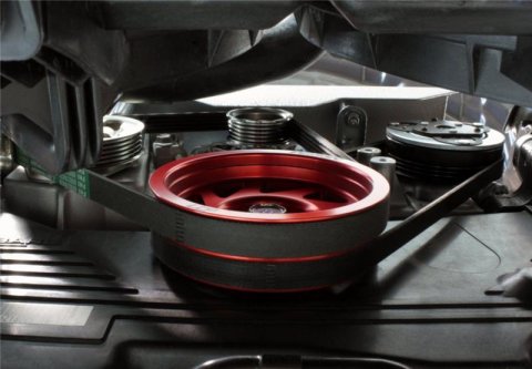 PERRIN 93-14 Subaru Impreza (Incl. 02-14 WRX) / 04-21 STI Lightened Crank Pulley - Red thumbnail 3