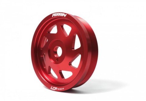 PERRIN 93-14 Subaru Impreza (Incl. 02-14 WRX) / 04-21 STI Lightened Crank Pulley - Red thumbnail 8