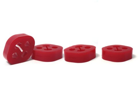 PERRIN Subaru / Universal 15mm ID 1.5in. Hole Offset Exhaust Hanger - Red (Sold Individually) thumbnail 3