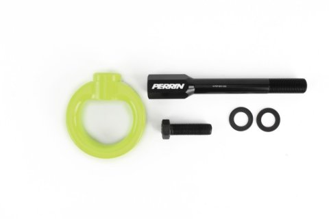 PERRIN 02-07 Subaru WRX/STI Tow Hook Kit (Front) - Neon Yellow thumbnail 3