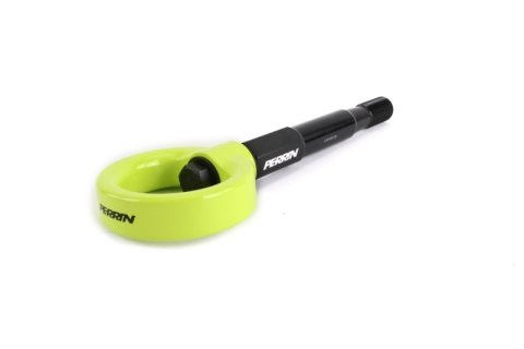 PERRIN 15-17 Subaru WRX & STI / 13-17 Crosstrek / 12-16 Impreza Tow Hook Kit (Front) - Neon Yellow thumbnail 2
