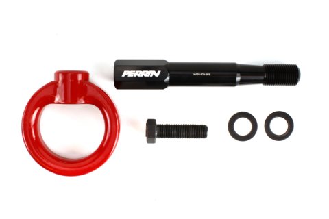 PERRIN 15-17 Subaru WRX & STI / 13-17 Crosstrek / 12-16 Impreza Tow Hook Kit (Front) - Red thumbnail 4